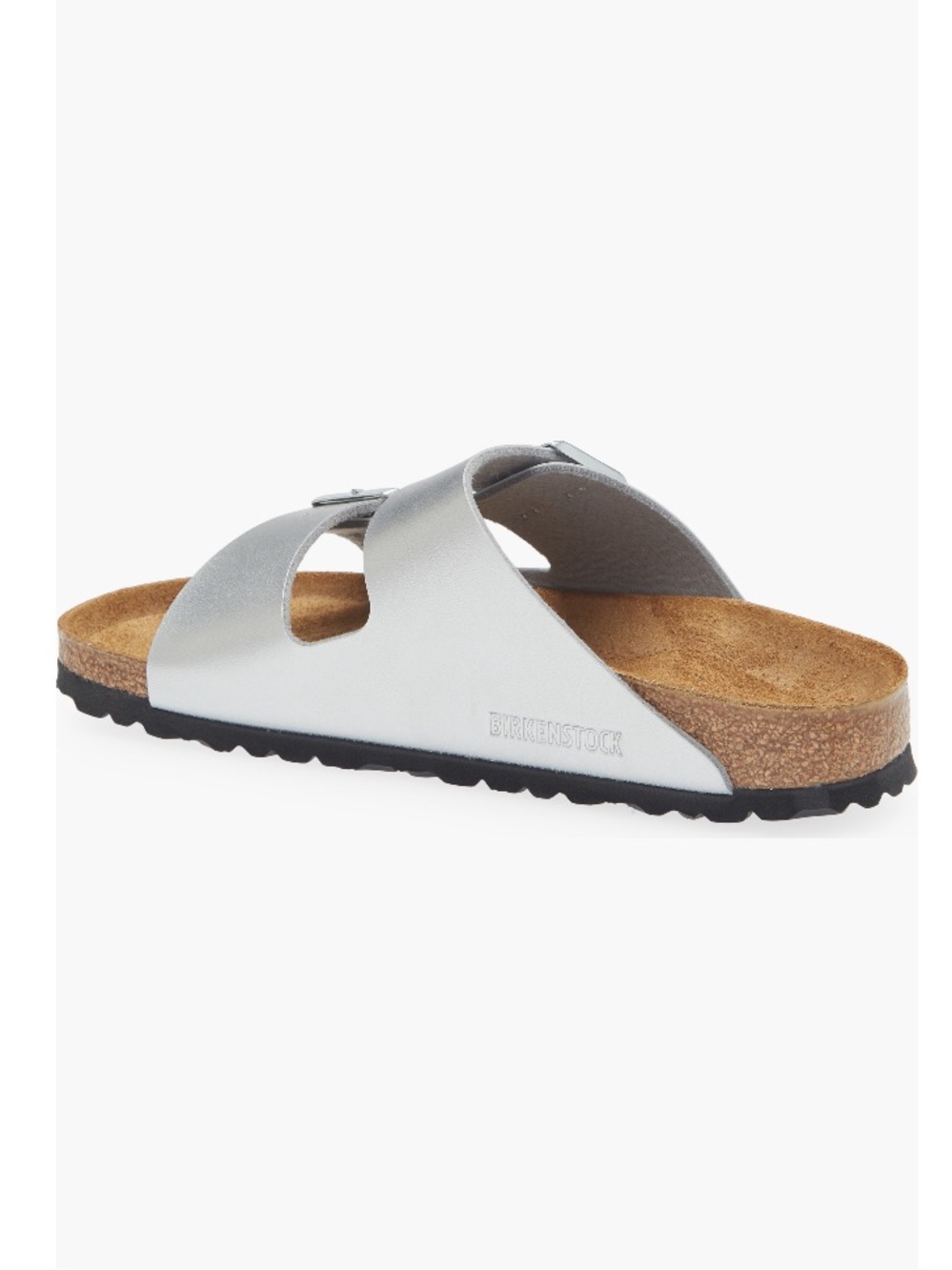 NIB Birkenstock Arizona Sandal, Silver, Women’s 7-7.5 / 38 EU B - Picture 2 of 6